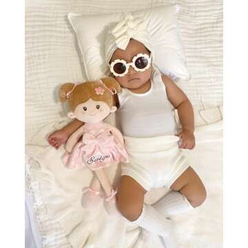 LeyaDoll Personalized Soft Baby Doll for 1 Year-Old Girls