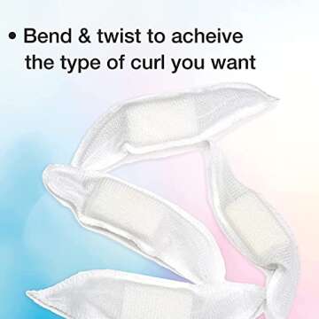 Conair Fabric Hair Curlers to Sleep In, Soft Hair Rollers for Natural Curls, Assorted color, 24 Pack