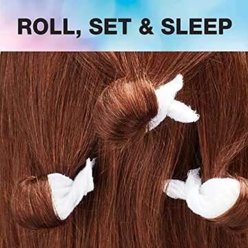 Conair Fabric Hair Curlers to Sleep In, Soft Hair Rollers for Natural Curls, Assorted color, 24 Pack