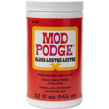 Mod Podge Gloss Sealer, Glue & Finish: All-in-One Craft Solution- Quick Dry, Easy Clean, for Wood, P...