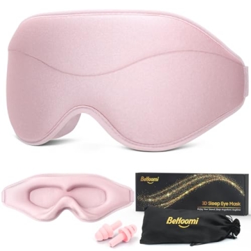 BeHoomi Sleep Mask - Premium Eye Mask for Sleeping, Total Blackout, Soft Comfort, Adjustable Fit, Er...