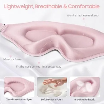 BeHoomi Sleep Mask - Total Blackout, Premium Comfort