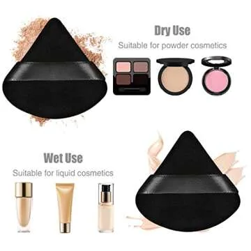 Pimoys 15 Pieces Powder Puff Face Soft Makeup Sponge Triangle Powder Puffs for Loose Powder Beauty Blender Makeup Tools
