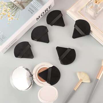 Pimoys 15 Pieces Powder Puff Face Soft Makeup Sponge Triangle Powder Puffs for Loose Powder Beauty Blender Makeup Tools