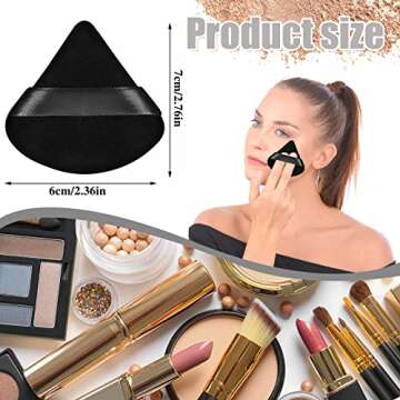 Pimoys 15 Pieces Powder Puff Face Soft Makeup Sponge Triangle Powder Puffs for Loose Powder Beauty Blender Makeup Tools