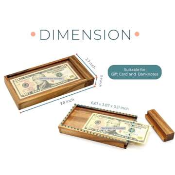 BSIRI Wooden Puzzle Box for Creative Gift Giving