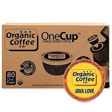 Organic Compostable Coffee Pods - Java Love - 80 Ct