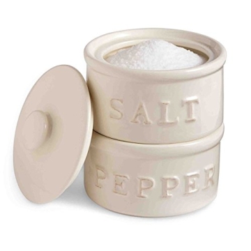 Mud Pie Salt & Pepper Cellar Set - Stylish Kitchen Accessory