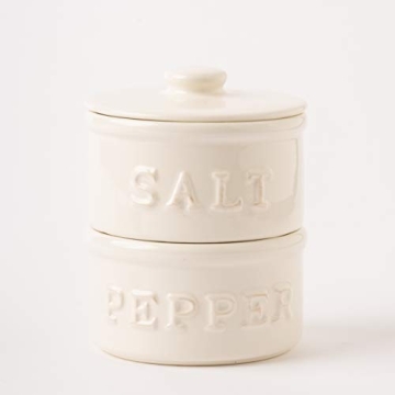 Mud Pie Salt & Pepper Cellar Set - Stylish Kitchen Accessory