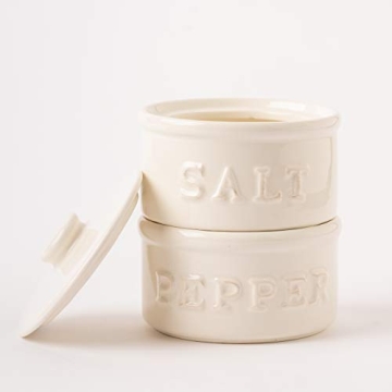 Mud Pie Salt & Pepper Cellar Set - Stylish Kitchen Accessory