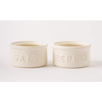Mud Pie Salt & Pepper Cellar Set - Stylish Kitchen Accessory