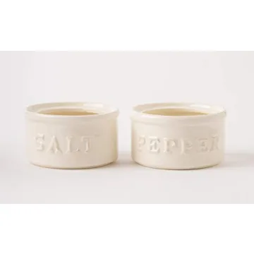Mud Pie Salt & Pepper Cellar Set - Stylish Kitchen Accessory