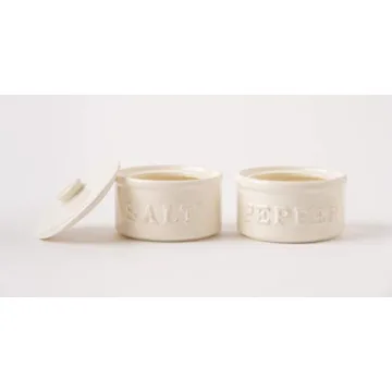 Mud Pie Salt & Pepper Cellar Set - Stylish Kitchen Accessory