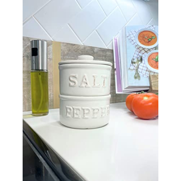 Mud Pie Salt & Pepper Cellar Set - Stylish Kitchen Accessory