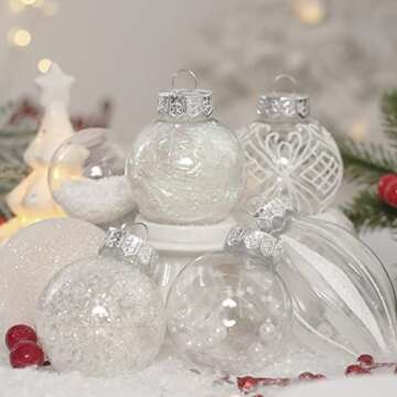 MoonXmas 32Pcs Shatterproof Christmas Ornaments