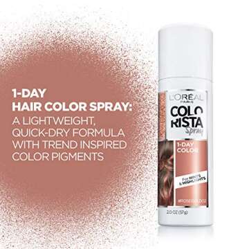 L'Oreal Paris Colorista Washable Temporary Hair Color Spray - Rose Gold