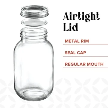 Versatile 32 oz Glass Mason Jars for Canning & Gifts