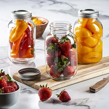 Versatile 32 oz Glass Mason Jars for Canning & Gifts