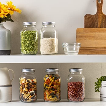Versatile 32 oz Glass Mason Jars for Canning & Gifts