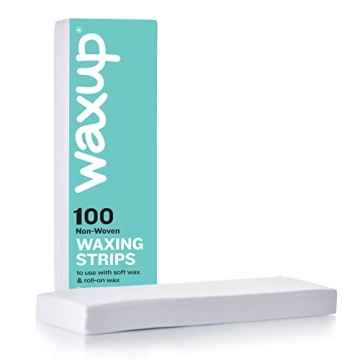 waxup Non-Woven Wax Strips 3x9, Disposable Large Waxing Strips to Use with Hair Removal Soft Wax, fo...