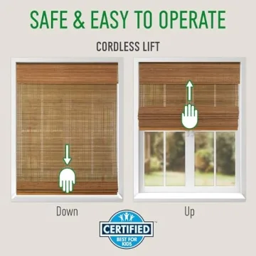 Stylish Calyx Interiors Cordless Bamboo Shade for Your Home