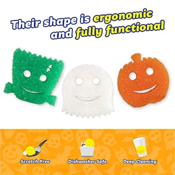 Scrub Daddy Halloween Non-Scratch Sponges - 3ct