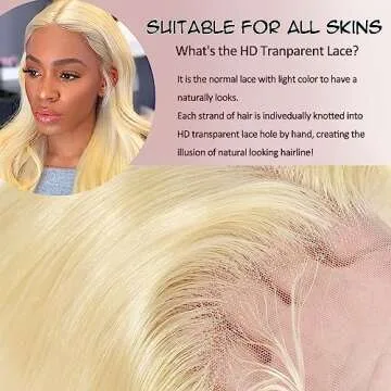 Alimubi 613 13x6 Lace Front Wig Human Hair 200 Density 613 Lace Front Wig Human Hair 30 Inch Body Wave Blonde Wig Human Hair（30 Inch）