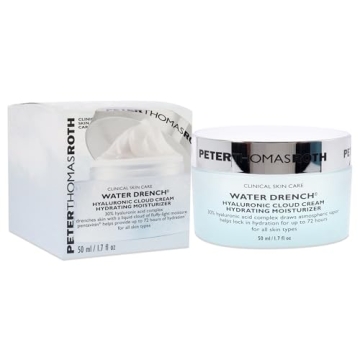 Peter Thomas Roth | Water Drench Hyaluronic Cloud Cream | Hydrating Moisturizer for Face, Up to 72 Hours of Hydration for More Youthful-Looking Skin, Fragnance Free, 1.69 Fl Oz