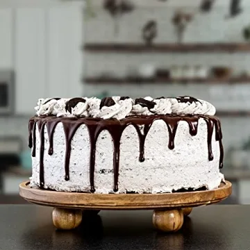 DAILY RITMO Acacia Round Tray Riser for Home Decor