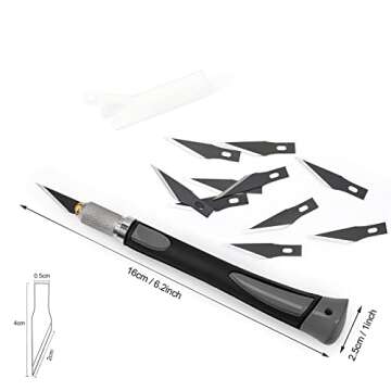 EHDIS Precision Hobby Knife Set with 10 Blades for Art and Crafting