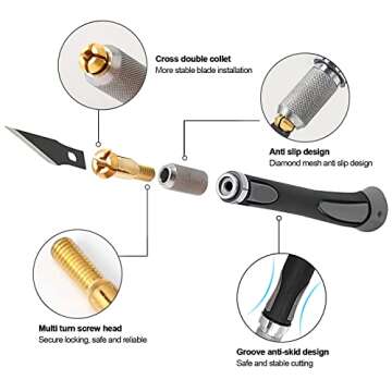 Premium EHDIS Precision Hobby Knife Set with 10 Blades