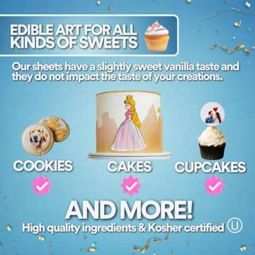 paper2eat Premium Frosting Sheets - 96 Count Edible Icing