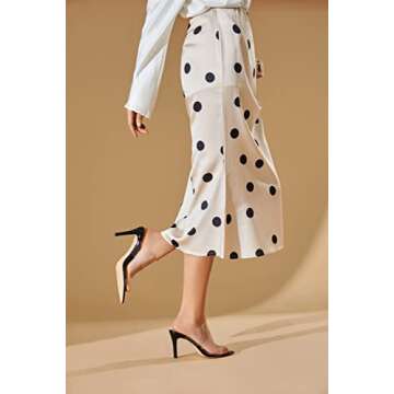 Vivianly Pointed Toe Clear Stiletto Sandals for Women