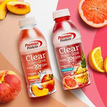 Premier Protein Clear Protein Drink Peach Flavor