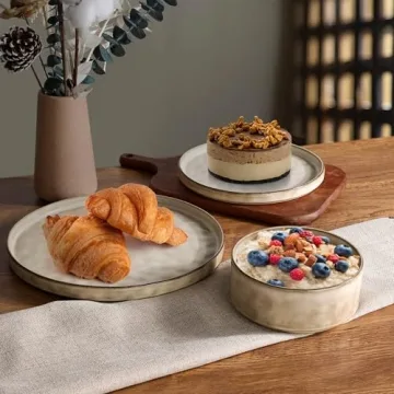 Elegant LIANYU Dinnerware Set for 4, 12 Pieces - Sandy Beige