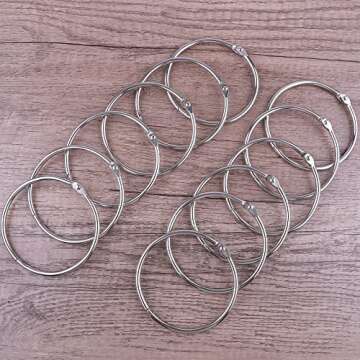 AKONEGE 3 Inch Binder Rings - 12 Pack Metal Book Rings