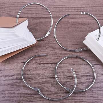 AKONEGE 3 Inch Binder Rings - 12 Pack Metal Book Rings