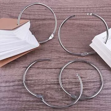 AKONEGE 3 Inch Binder Rings - 12 Pack Metal Book Rings
