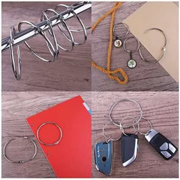 AKONEGE 3 Inch Binder Rings - 12 Pack Metal Book Rings