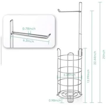 TomCare Toilet Paper Holder for Stylish Bath Storage