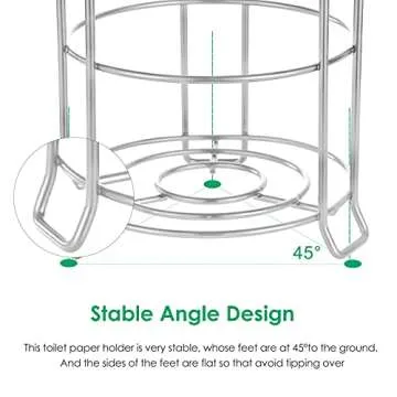 TomCare Toilet Paper Holder for Stylish Bath Storage
