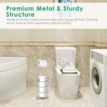 TomCare Toilet Paper Holder for Stylish Bath Storage