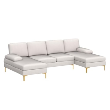 Karl Home 110" U-Shape Convertible Sectional Sofa Couch