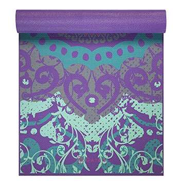 Gaiam Yoga Mat Classic Print Non Slip Exercise & Fitness Mat for All Types of Yoga, Pilates & Floor ...