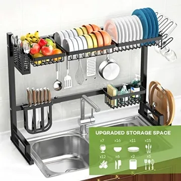 Adjustable Over The Sink Dish Drying Rack for Efficient Organization