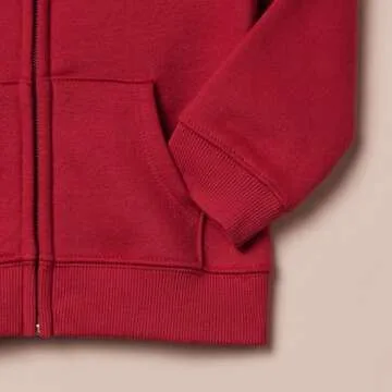 Amazon Essentials Girls' Fleece Zip-Up Hoodie Sweatshirt, Red, XX-Large