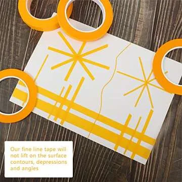 Cornison 5 Rolls Pinstripe Tape 1/16 to 3/4 Inch