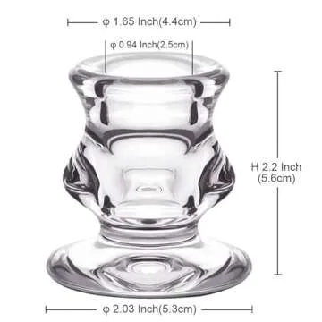 Clear Glass Candlestick Holders for Events and Home