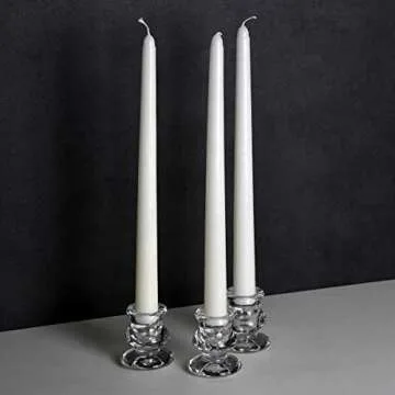 Clear Glass Candlestick Holders for Events and Home