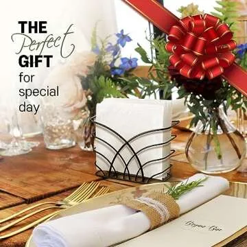 LEVIMETREE Black Napkin Holder for Table - Modern Dining Table Décor Napkin Holder for Kitchen Table Serviette Holder Tissue Dispenser Servilleteros Para Mesas Kitchen Restaurant Hotel Home Décor